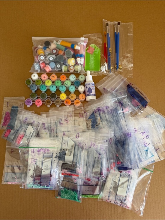 Other - Lot of Diamond Art Resin Stones Acrylic Paint Crafting Bundle